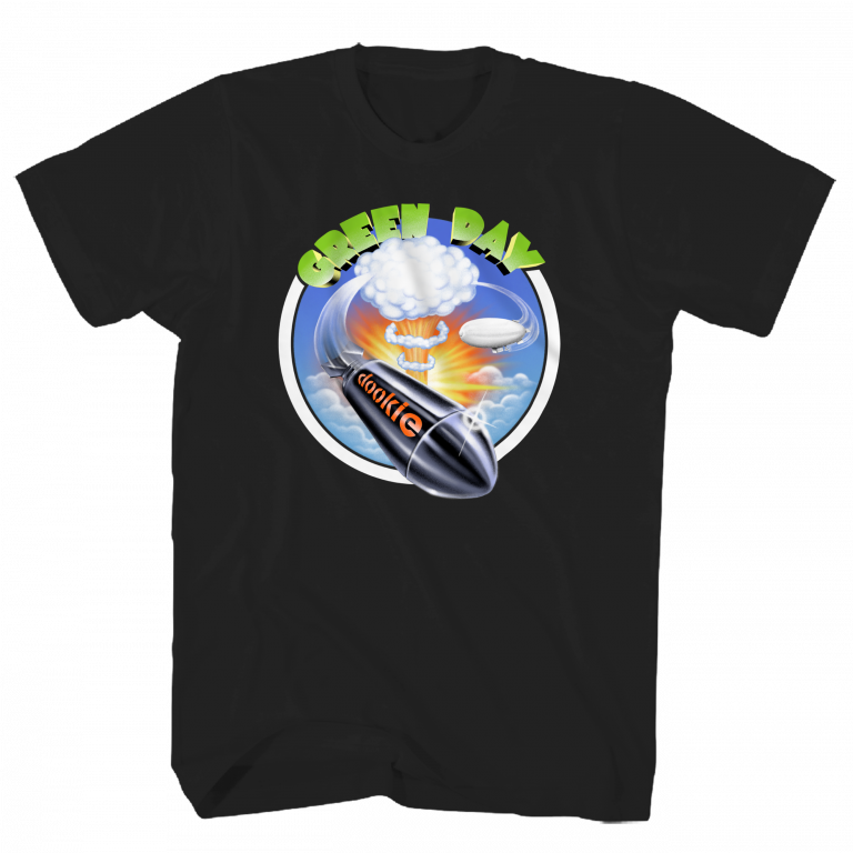 GREEN DAY DOOKIE ROCKET BLACK T-SHIRT T-shirt image