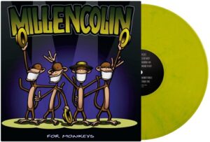 MILLENCOLIN ‘FOR MONKEYS’ LP (Anniversary Edition, Yellow Vinyl) record cover