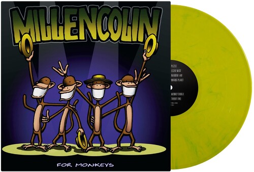 MILLENCOLIN ‘FOR MONKEYS’ LP (Anniversary Edition, Yellow Vinyl) record cover