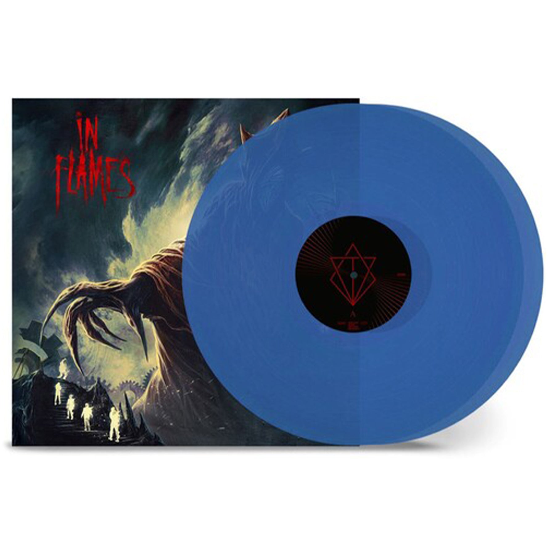 IN FLAMES ‘FORGONE’ 2LP (Transparent Blue Vinyl) record cover