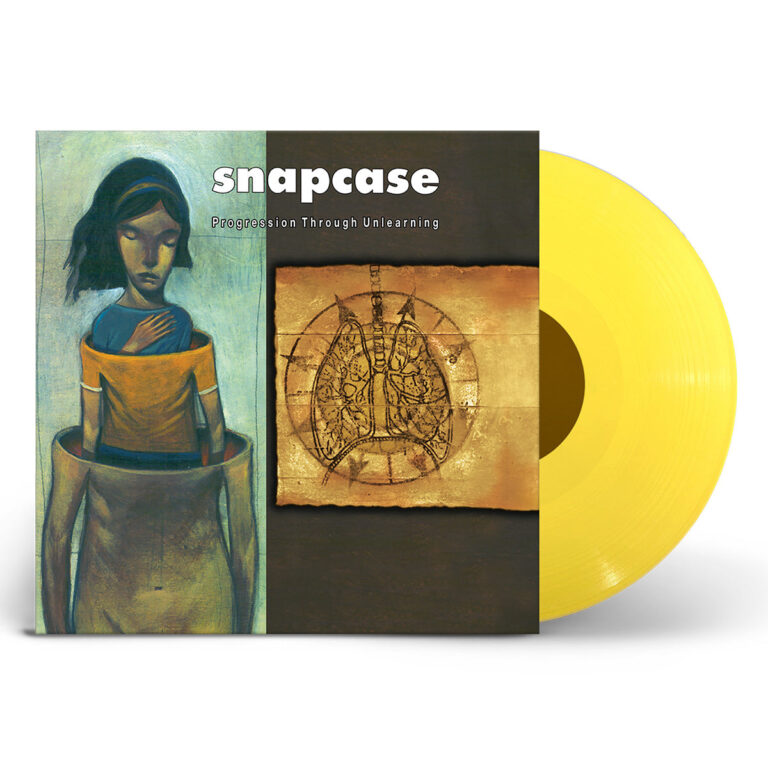 SNAPCASE ‘PROGRESSION THROUGH UNLEARNING’ LP (Limited Edition – Only 250 Made, Transparent Yellow Vinyl) record cover