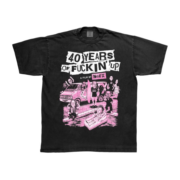 NOFX 40 Years of Fuckin’ Up Black T-Shirt T-shirt image