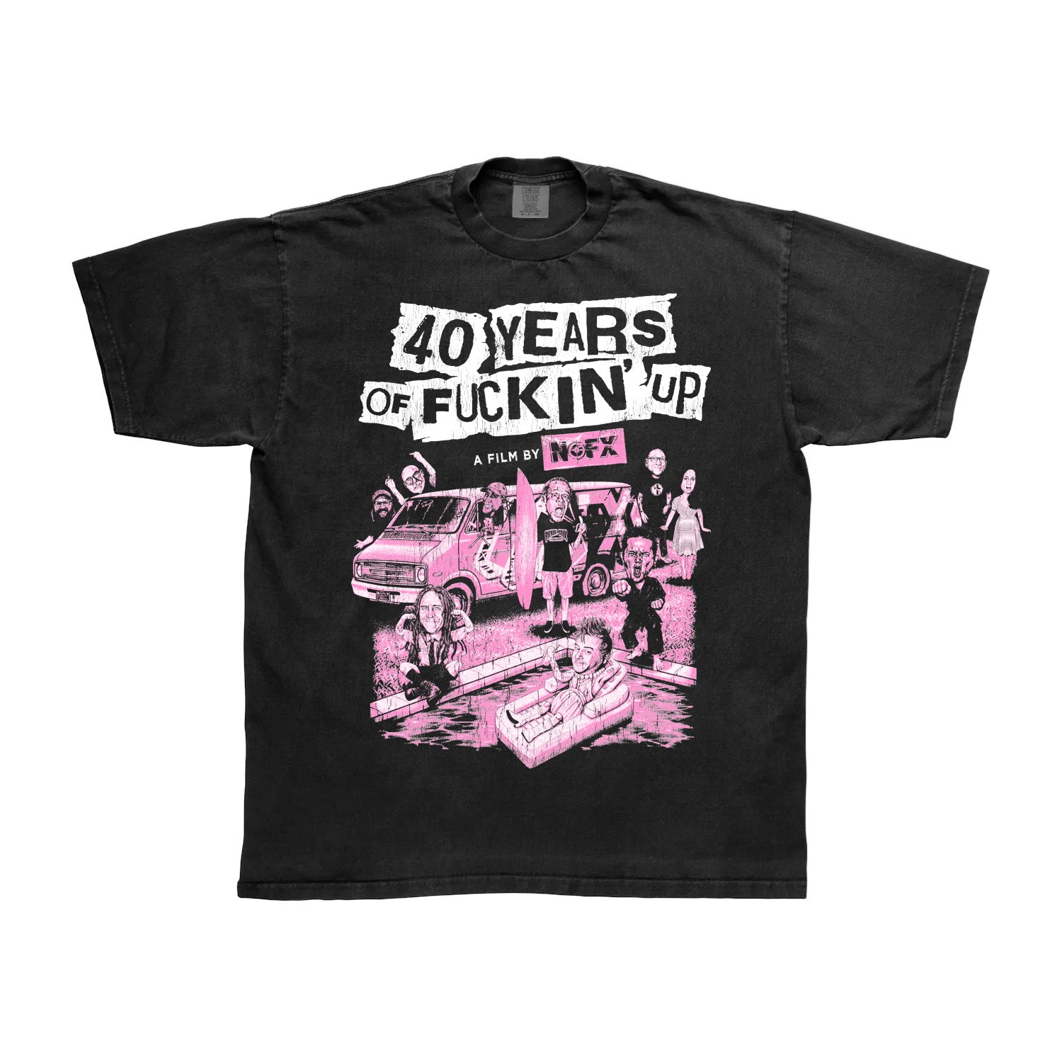 NOFX 40 Years of Fuckin’ Up Black T-Shirt T-shirt image