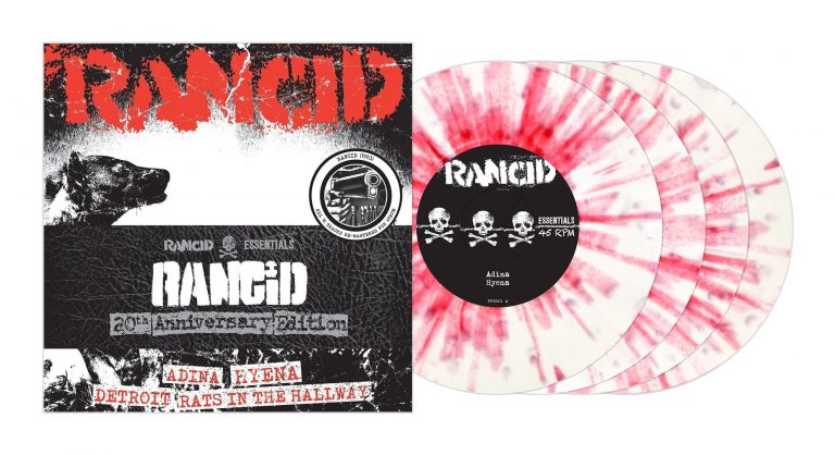 RANCID ‘RANCID’ (1993) 4×7″ SINGLES (White & Red Splatter Vinyl) record cover