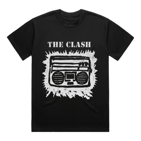The Clash Black Boombox T-Shirt T-shirt image