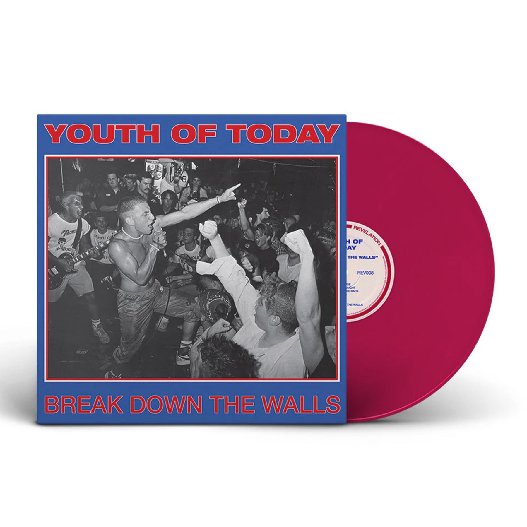 YOUTH OF TODAY ‘BREAK DOWN THE WALLS’ LP Vinyl (Pink Vinyl) record cover