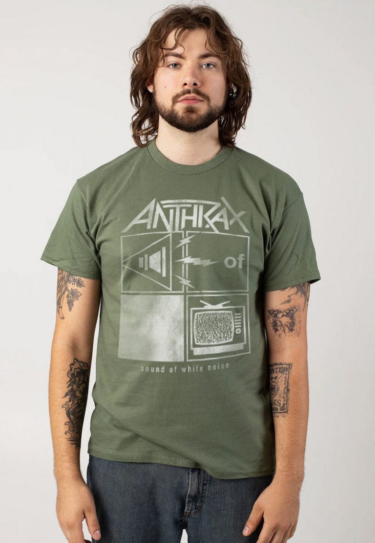 Anthrax Noise Symbols Military Green – T-Shirt T-shirt image