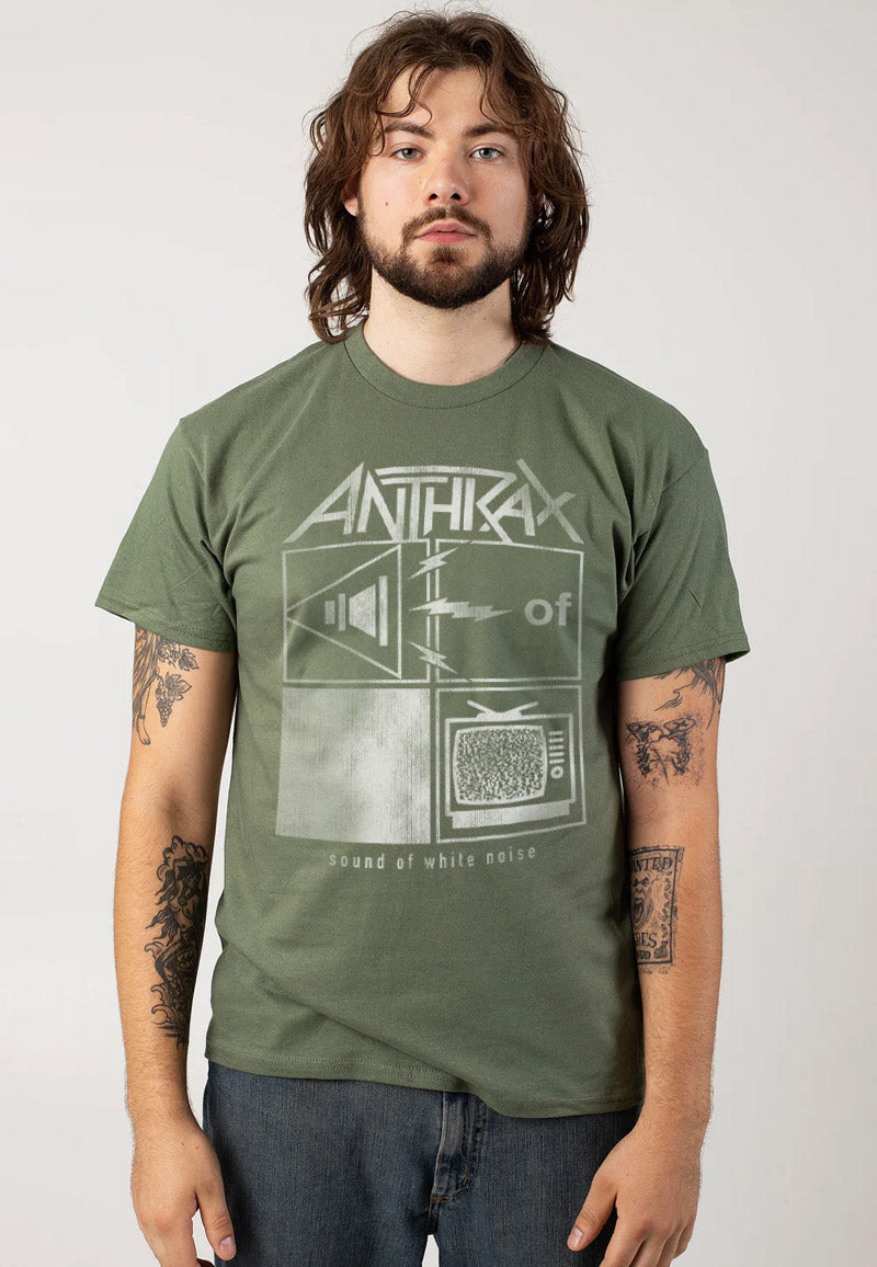 Anthrax Noise Symbols Military Green – T-Shirt T-shirt image