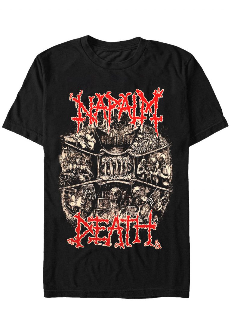 Napalm Death Coded Smears – T-Shirt T-shirt image