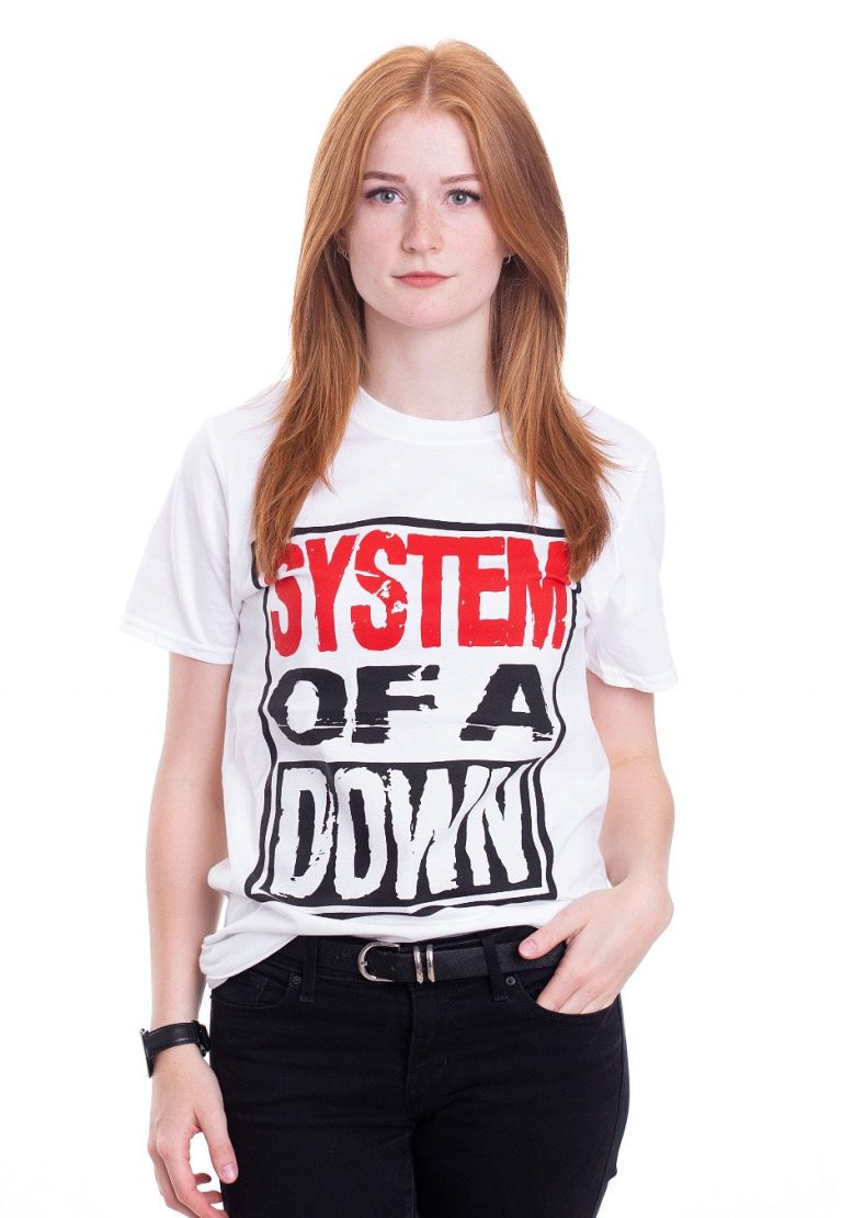 System of a Down Triple Stack Box White – T-Shirt T-shirt image