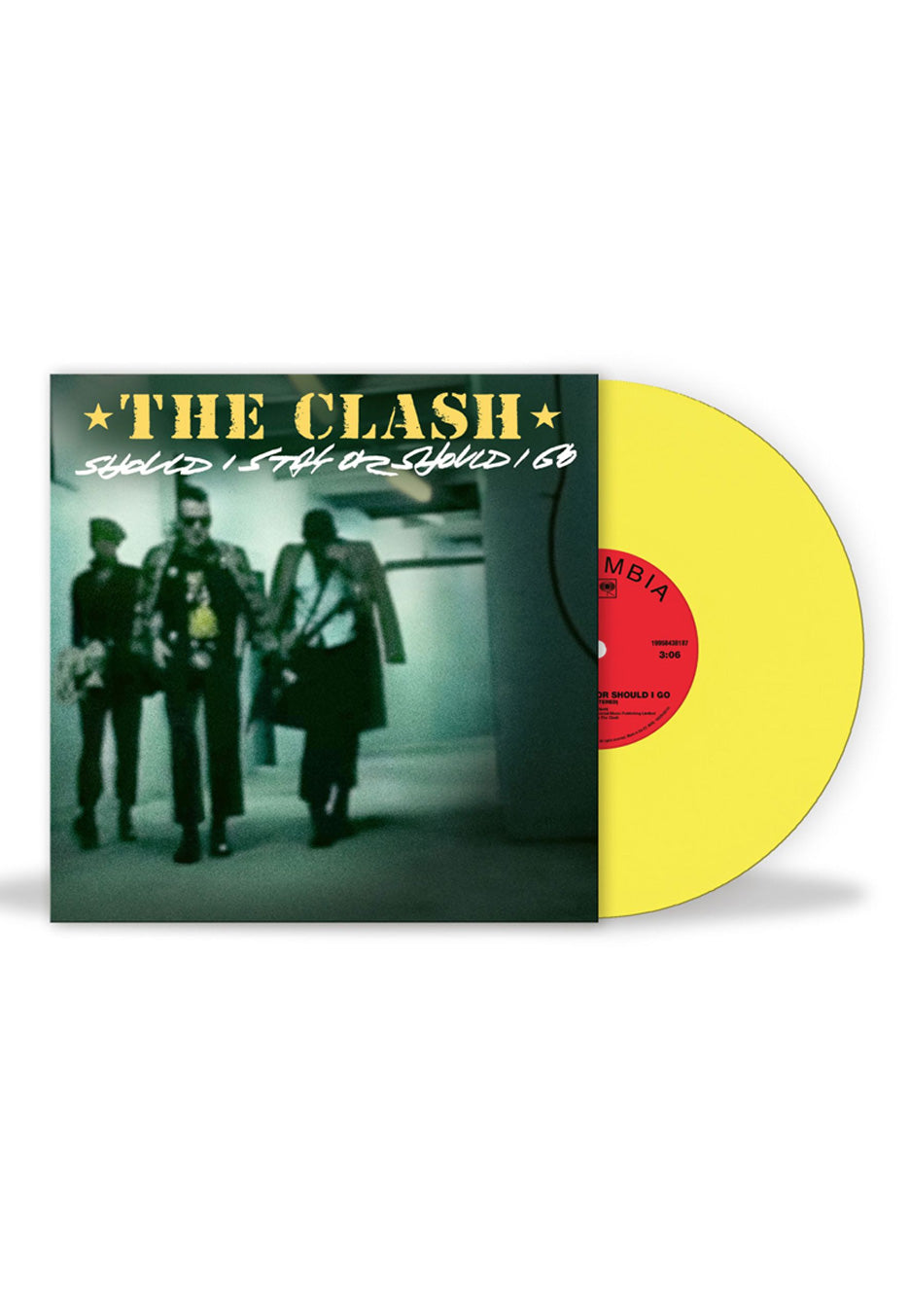The Clash Should I Stay Or Should I Go Ltd. Sunshine Yellow – Colored 7 Inch record cover