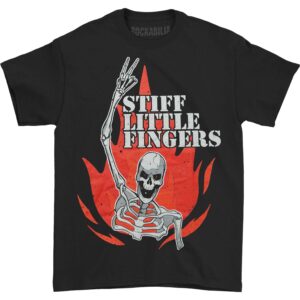 Stiff Little Fingers Skeleton Flame T-shirt T-shirt image